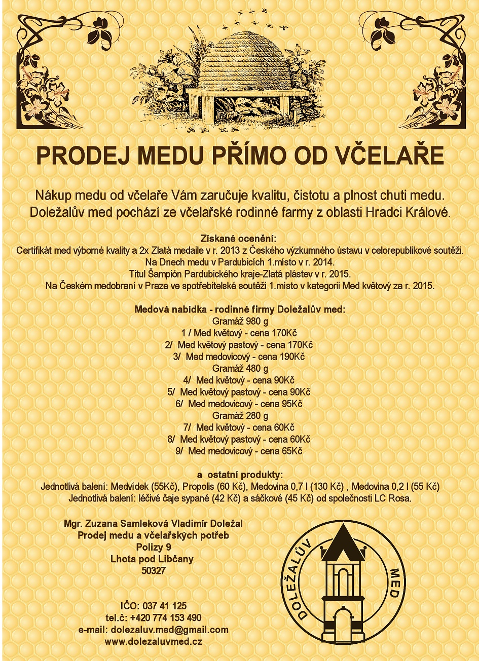 Prodej medu přímo od včelaře