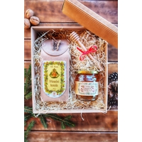 Vánoční dárkové balení - Med květový 480g, Vánoční čaj a Naběračka na med