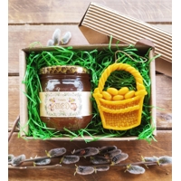 Velikonoční dárkové balení - Med / svíčka ze včelího vosku